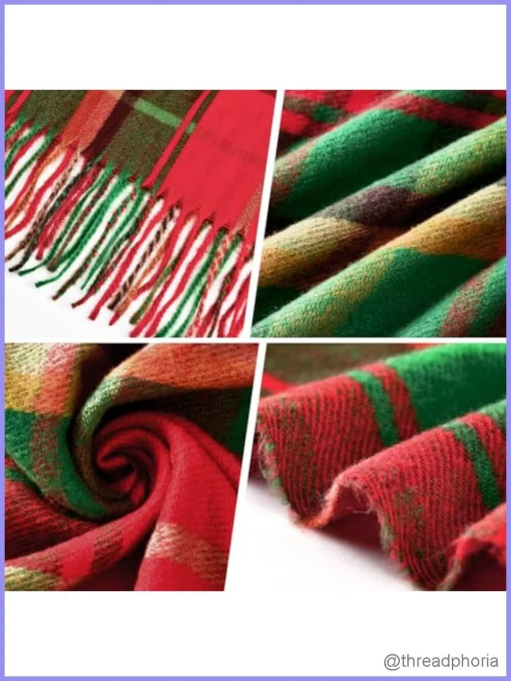 Women's Plaid Winter Scarf Wrap Shawl Acrylic Oversized Long Blanket
